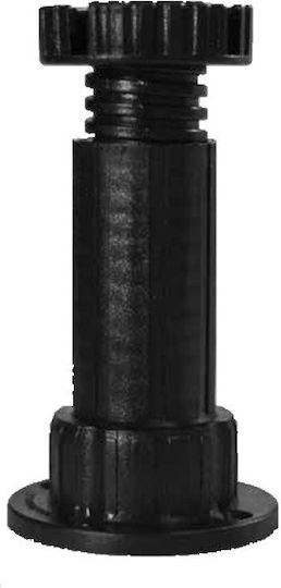Hard Plast Plastic Furniture Leg with Regulator Suitable for Table / Coffee Table / Cupboard / Wardrobe 10cm Black