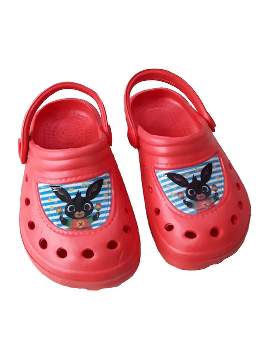 Disney Bing Kids Beach Shoes Red Clogs