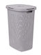 5Five Laundry Basket Plastic 35.2x45x65.8cm Gray