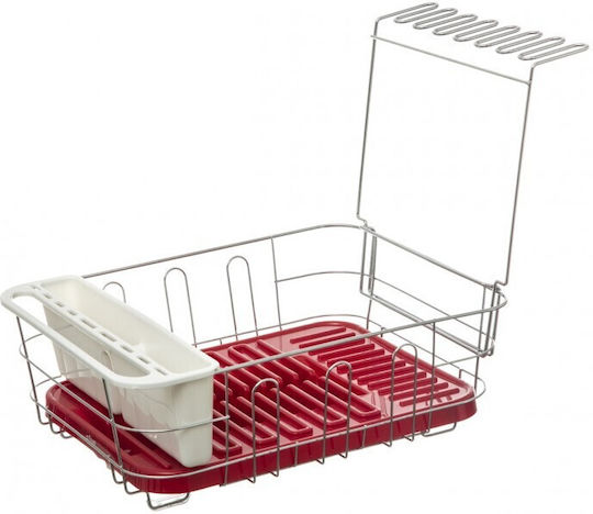5Five Inox Geschirrabtropfer Rot 44x36x16cm