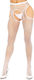 Leg Avenue Crotchless Net Stockings White