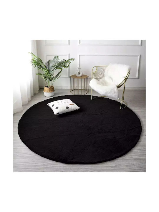 Strado Carpets Χαλί Στρογγυλό Black