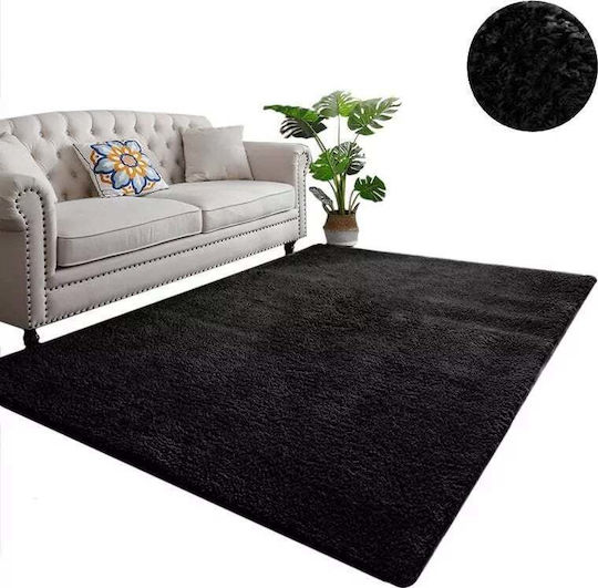 Strado Carpets Teppich Rechteckig Synthetisch,Polyester/Cotton/Leather Black (czarny)