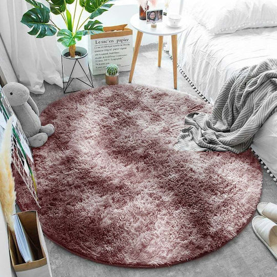 Strado Carpets Χαλί Στρογγυλό Shaggy Ombrepurple (pink) Φ150cm