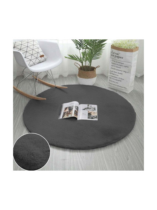 Strado Carpets Χαλί Στρογγυλό Grey