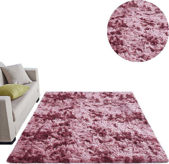 Strado Carpets Противоплъзгащо Килим Правоъгълена Shaggy Червено