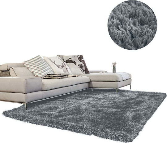 Dywan Living Room Shaggy 300x400 Dark Silver Uniwersalny