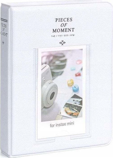 Loveinstant 64 Pcs Photo Album Fujifilm Instax Mini 12 11 40 9 8 7s Evo Liplay Link 2 Se Pastel White