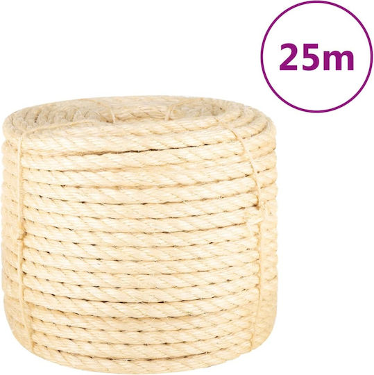 vidaXL Σχοινί Στριφτό 14mm 25m Σιζάλ 3kg