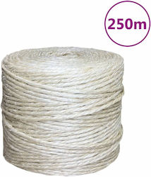 vidaXL Σχοινί Στριφτό 4mm 250m Σιζάλ 2.5kg