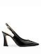 FM Patent Leather Pointed Toe Black Heels