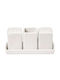 Siders Salt Pepper Toothpick Set with Ivory Stand 13.5x5.5x6.2cm Packaging 2 Pieces