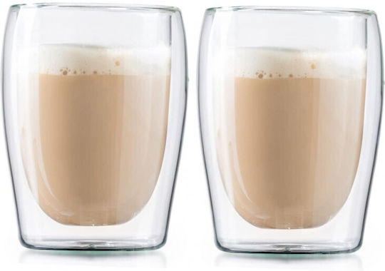 Excellent Houseware Σετ Ποτήρια Καφέ / Freddo Γυάλινα 300ml 2τμχ