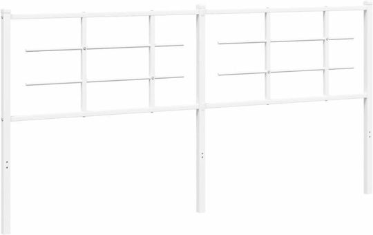 vidaXL Metallic White Bed Headboard 187x90cm