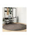 vidaXL Istan Rug Round Grey