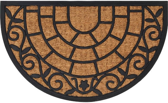 vidaXL Entrance Mat Anti-slip Semicircular made of Rubber Black 45x75cm