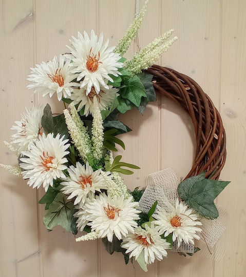 Kranz aus künstlichen Pflanzen Gänseblümchen Braun 35cm Ambalaz