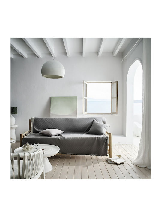 Gofis Home Ilania Ριχτάρι Διθέσιου Καναπέ Ζακάρ 180x250εκ. Rock Grey 318