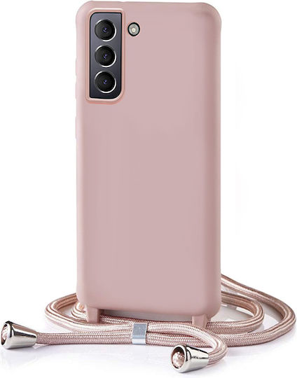 Orso Soft Задна корица Силикон / Метал с Каишка Розов (Galaxy A35)
