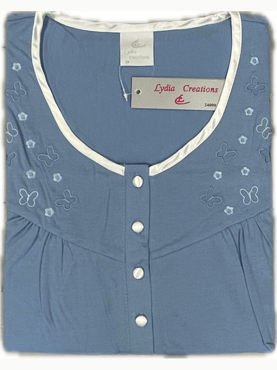 Lydia Creations Summer Women's Nightdress Sky Blue