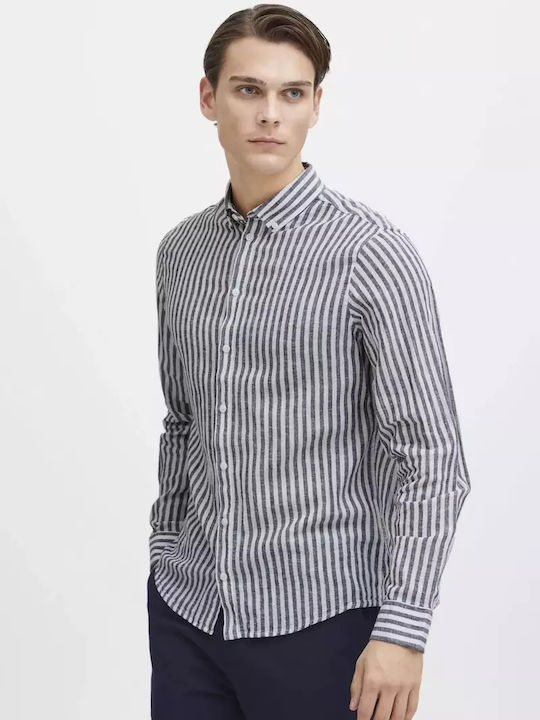 Langärmlig Leinen Hemd Gestreift Striped
