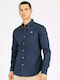 Langärmlig Baumwolle Hemd Dark Blue