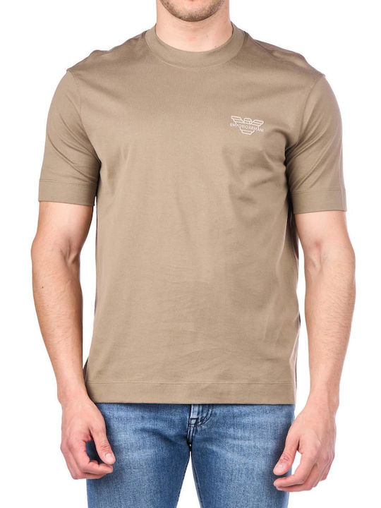 Emporio Armani Herren T-Shirt Kurzarm Khaki