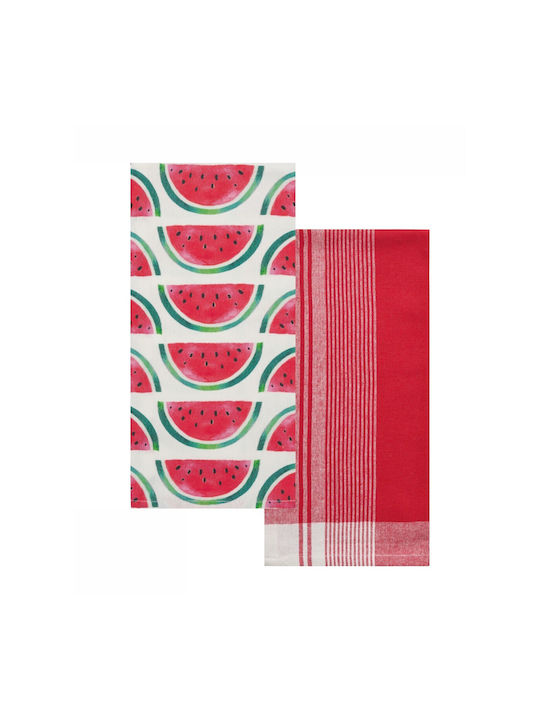 Kentia Towel made of 100% Cotton in Red Color 40x60cm 2pcs