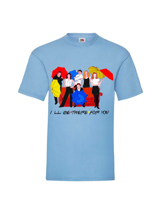 Fruit of the Loom Friends Tv T-shirt Blau Baumwolle
