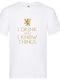 Fruit of the Loom Game Of Thrones I Drink And I Know Things T-shirt White Cotton