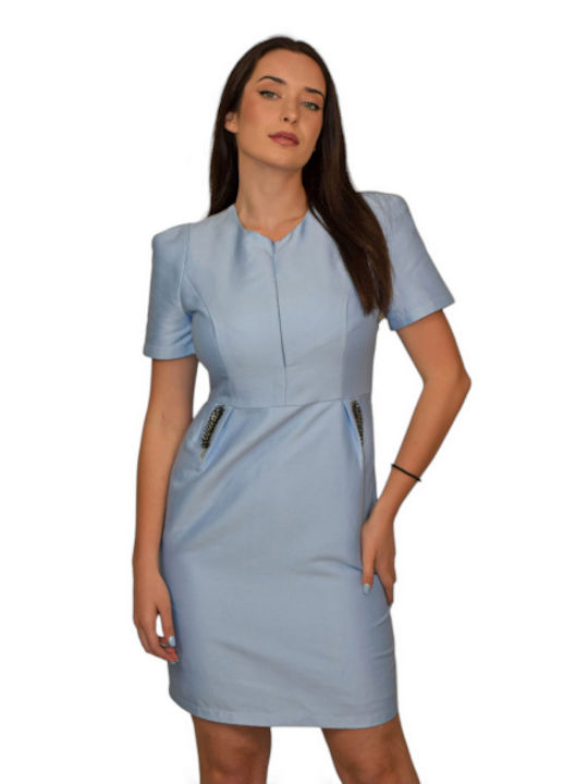 Morena Spain Midi Dress Light Blue