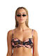 Blu4u Padded Underwire Strapless Bikini with Detachable Straps colorful Floral