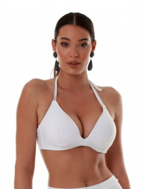Bluepoint Underwire Triangle Bikini Top Cup D white