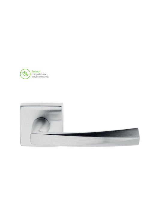 Koulikidis Lever Middle Door with Rosette Pair Nickel