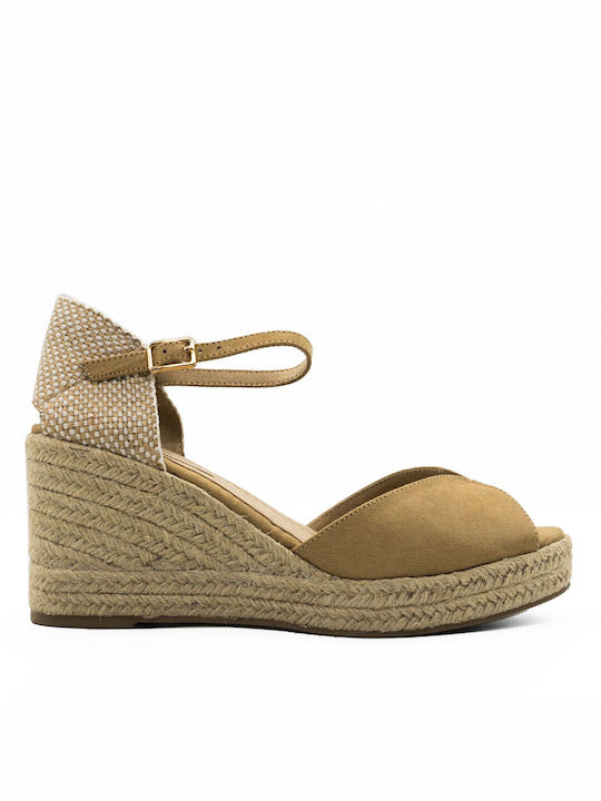 Corina Women's Fabric Platform Espadrilles Brown