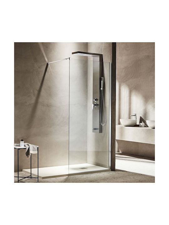 Tema Divider De Verandă Duș Cu Ușă Glisantă 90x195cm Chrome