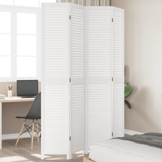 vidaXL Dekorativer Raumteiler Hölzernes mit 4 Paneelen 145x220cm