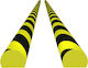 Vidaxl Corner Protectors 2 pcs Yellow & Black 4x3x100 Hm Pu