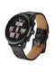 Spacecase Curea Piele Negru (Galaxy Watch 42mm - Ceas Galaxy 42mm)