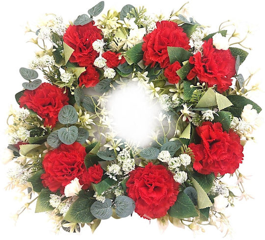 Coroană din Plante Artificiale Red 43cm