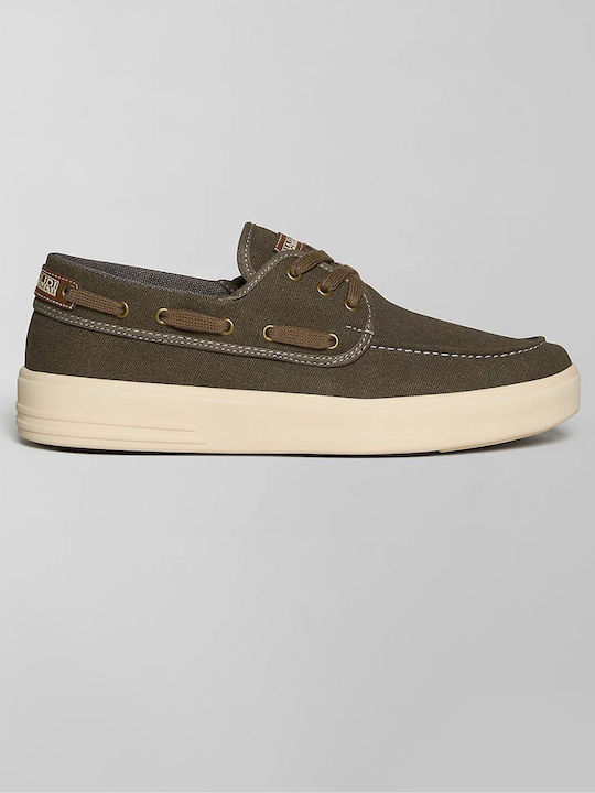 Napapijri Ανδρικά Boat Shoes σε Πράσινο Χρώμα