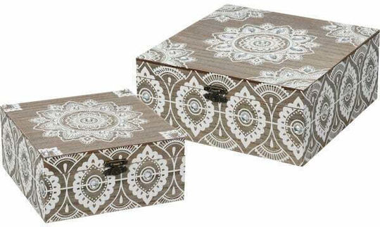 Koopman Декоративна кутия Дърво 15x15x6см 1бр