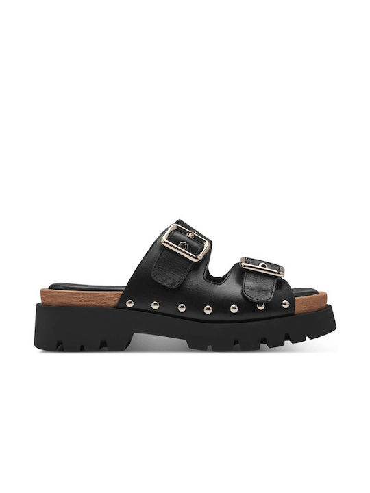 Tamaris Anatomic Leather Women's Sandals Black