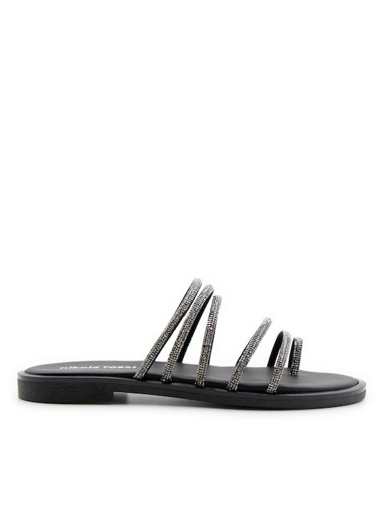 Nikola Rossi Leather Women's Sandals Black