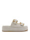 Flache Sandalen für Damen Flatforms in Weiß Farbe