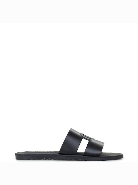 Karl Lagerfeld Leder Herrensandalen in Schwarz Farbe