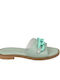 Women's Flat Sandals in Green Color