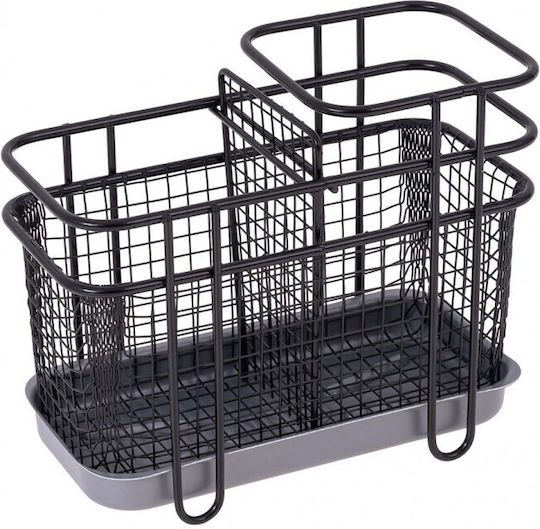 Altom Suport De Scurgere Pentru Tacâmuri Metalic Negru 19x8x14cm