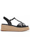 Летни дамски платформи Черни