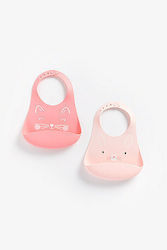 Mothercare Waterproof Silicone Baby Bib Pink 2 Pieces
